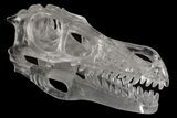 Carved Quartz Crystal Dinosaur Skull #227036-1